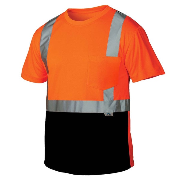 Pyramex Hi-Vis Short Sleeve T-Shirt w/Black Bottom